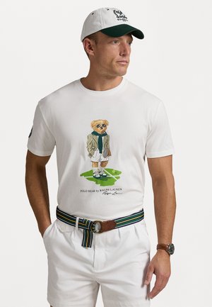 WIMBLEDON CLASSIC FIT POLO BEAR TSHIRT UNISEX - T-shirts print - ceramic white