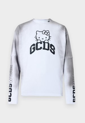 GCDS HELLO KITTY - Maglietta a manica lunga - optic white/black
