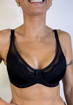 SUJETADOR DE ENCAJE - Sujetador con aros - black