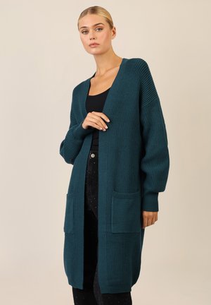 LANGE - Strickjacke - dunkelgrün