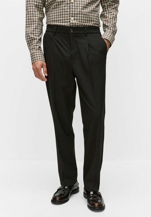 Bläck, THEO RELAXED TROUSERS - Chinos - dark brown mel