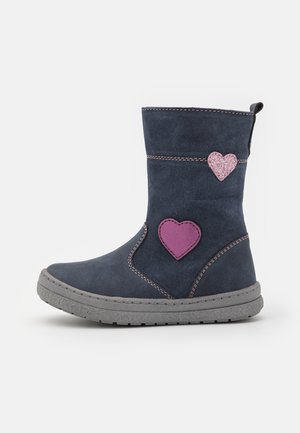 LEATHER - Bottes - blue-grey