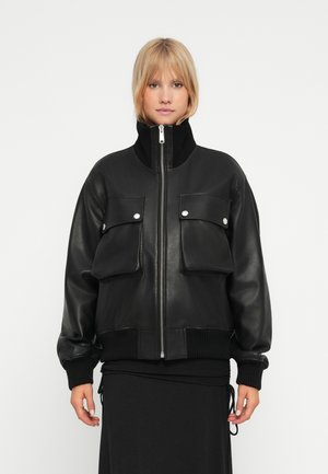 JACKET - Giacca di pelle - black