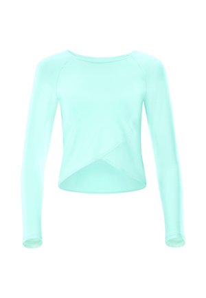 FUNCTIONAL LIGHT AND SOFT CROPPED AET131LS - Tops ar garām piedurknēm - delicate mint