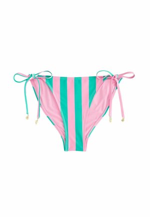REGULAR FIT - TIE SIDE  - Bikinibroekje - pink green stripe