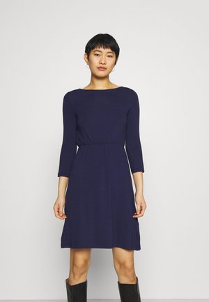 Mini waisted basic dress - Žerzejové šaty - dark blue