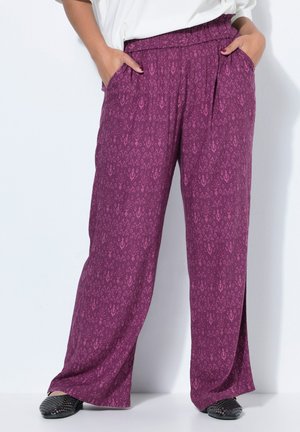WIDE LEGS PAISLEY - Bukser - berry