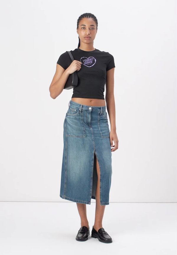 CLAIRE MIDI SKIRT UTILITY - Denim skirt - denim medium2