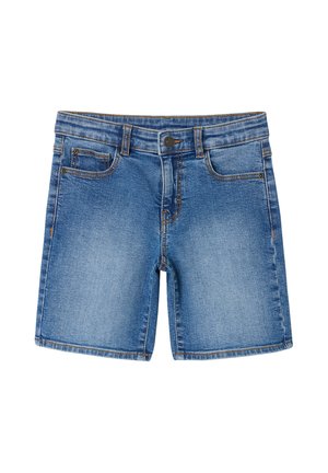 Vertbaudet, VERTBAUDET JUNGEN JEANSBERMUDAS BASIC, BUNDWEITE VERSTELLBAR - Denim shorts - blue stone
