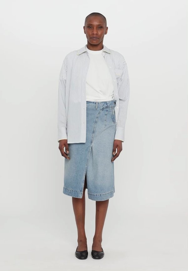 WRAP DETAIL SKIRT - Denim skirt3