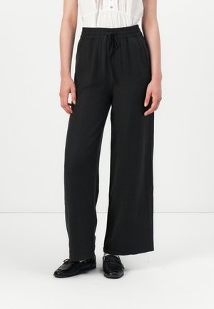 ONLLINO PULL-UP TIE WVN OX - Stoffhose - black