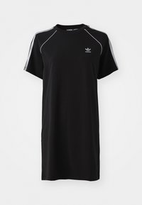 TEE DRESS - Jerseykjole - black/white