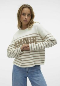 Vero Moda ARIA PARIS O-NECK  - Jersey de punto - birch