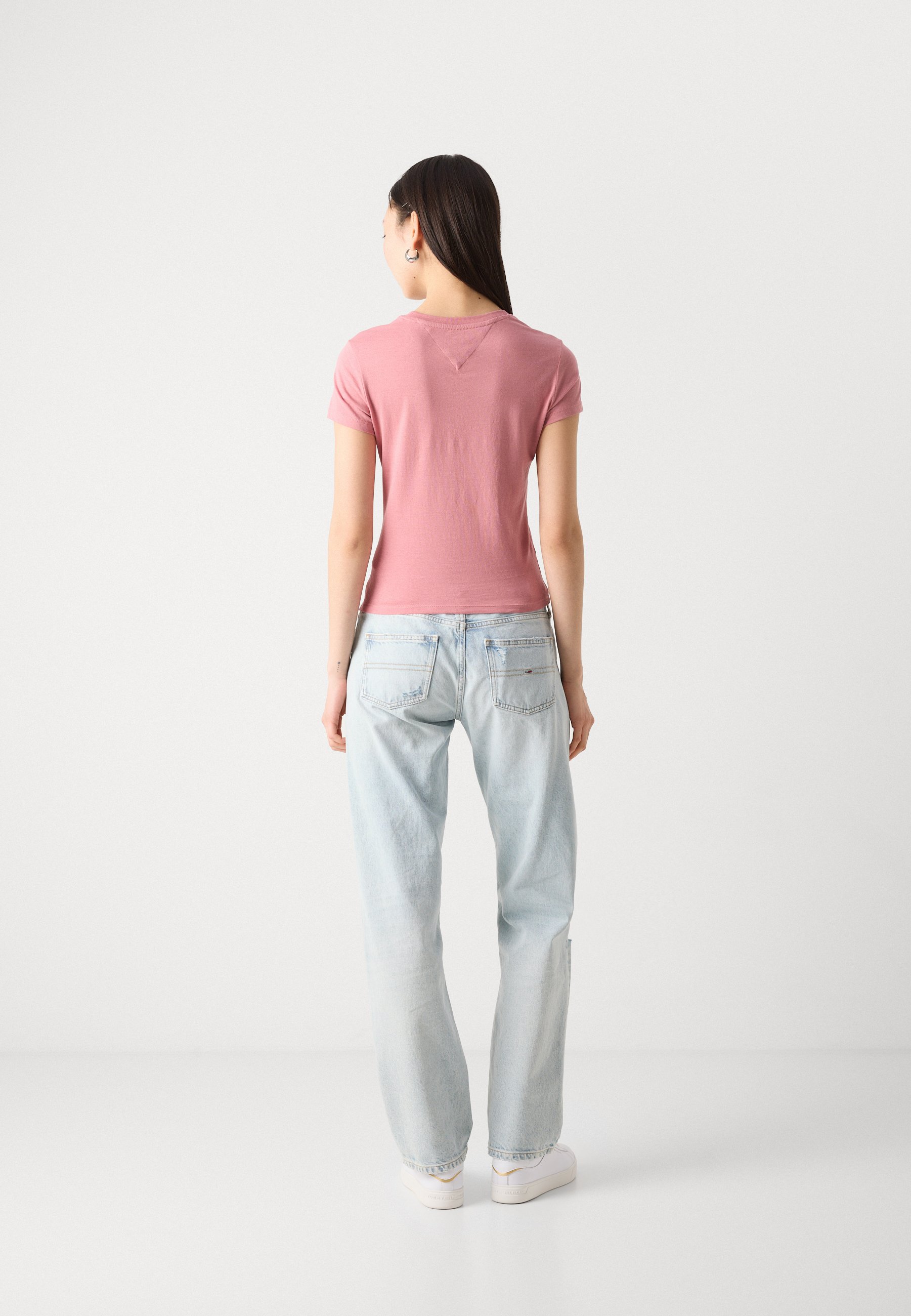 Tommy Jeans SLIM ESSENTIAL LOGO TEE - T-Shirt basic - tahiti
