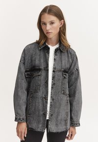 PULZ PZALENA - Chaqueta vaquera - grey denim
