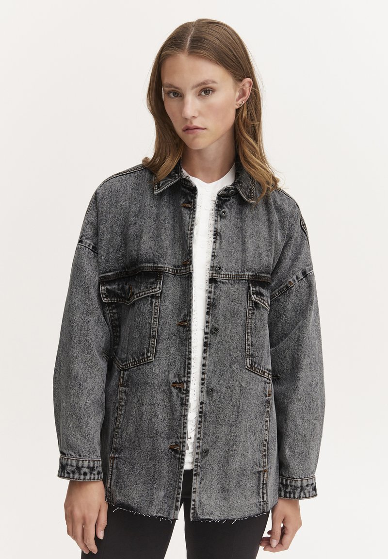 PULZ - PZALENA  - Jeansjacke - grey denim, Vergrößern