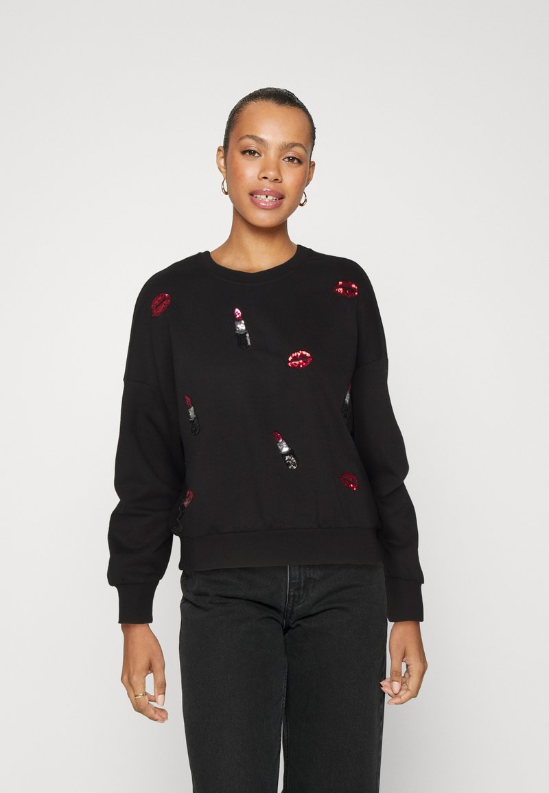 ONLY ONLKINJA LIPSTICK ONECK Sweatshirt black/sort Zalando.dk