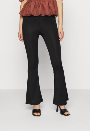 HIGH WAISTED FLARE - Calças - black