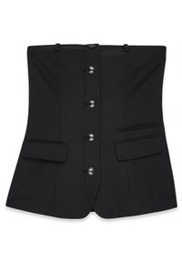 BANDEAU BUTTONED - Top - black