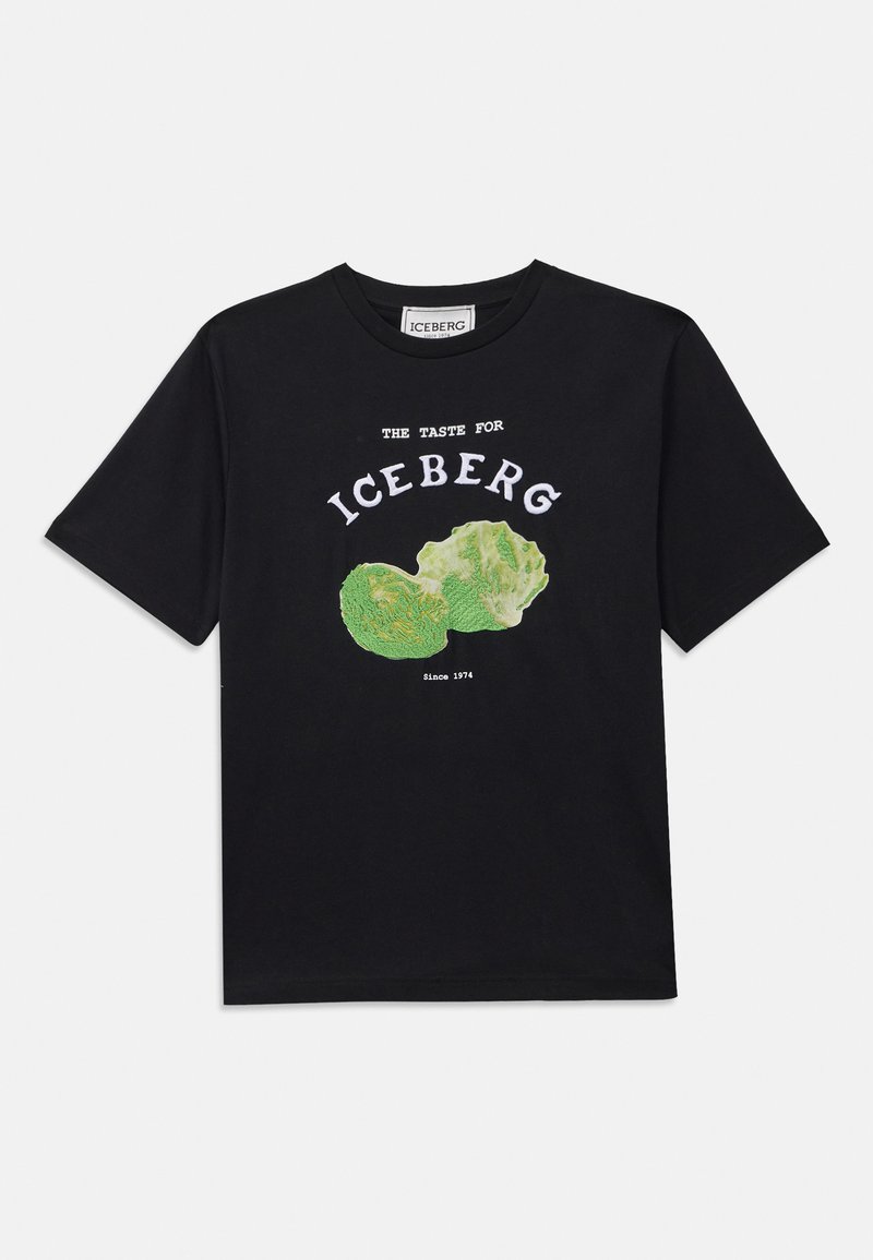 Iceberg T-shirt print zwart