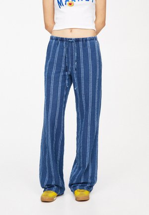 STRIPED RUSTIC - Pantalon classique - dark blue