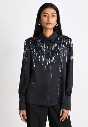 Button-down blouse - platinum grey