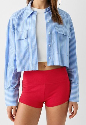 Bershka, Shorts - red