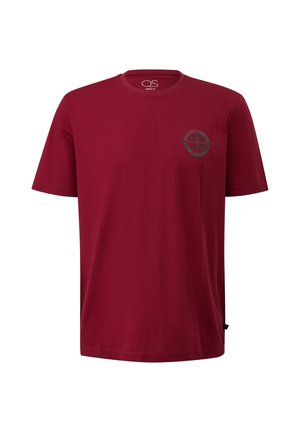 QS, T-SHIRT - T-shirt imprimé - burgund