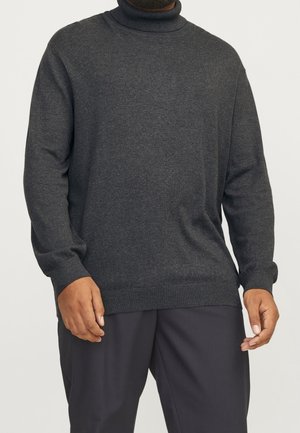 Strickpullover - mottled dark grey