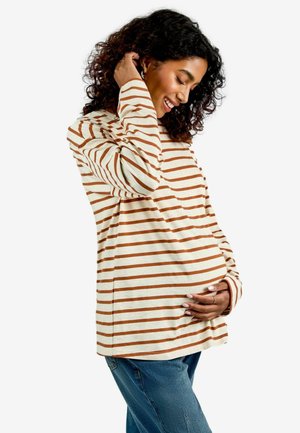 JoJo Maman Bébé MATERNITY BOYFRIEND STRIPE  - Longsleeve - oatmeal