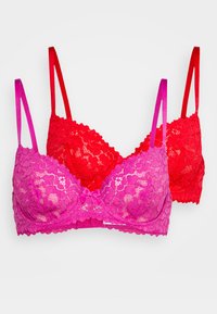 Não selecionado, red/pink