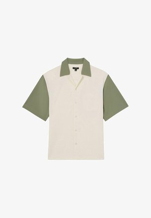 Reiss, PEZA-BLOCK CUBAN-COLLAR - Skjorter - off white sage