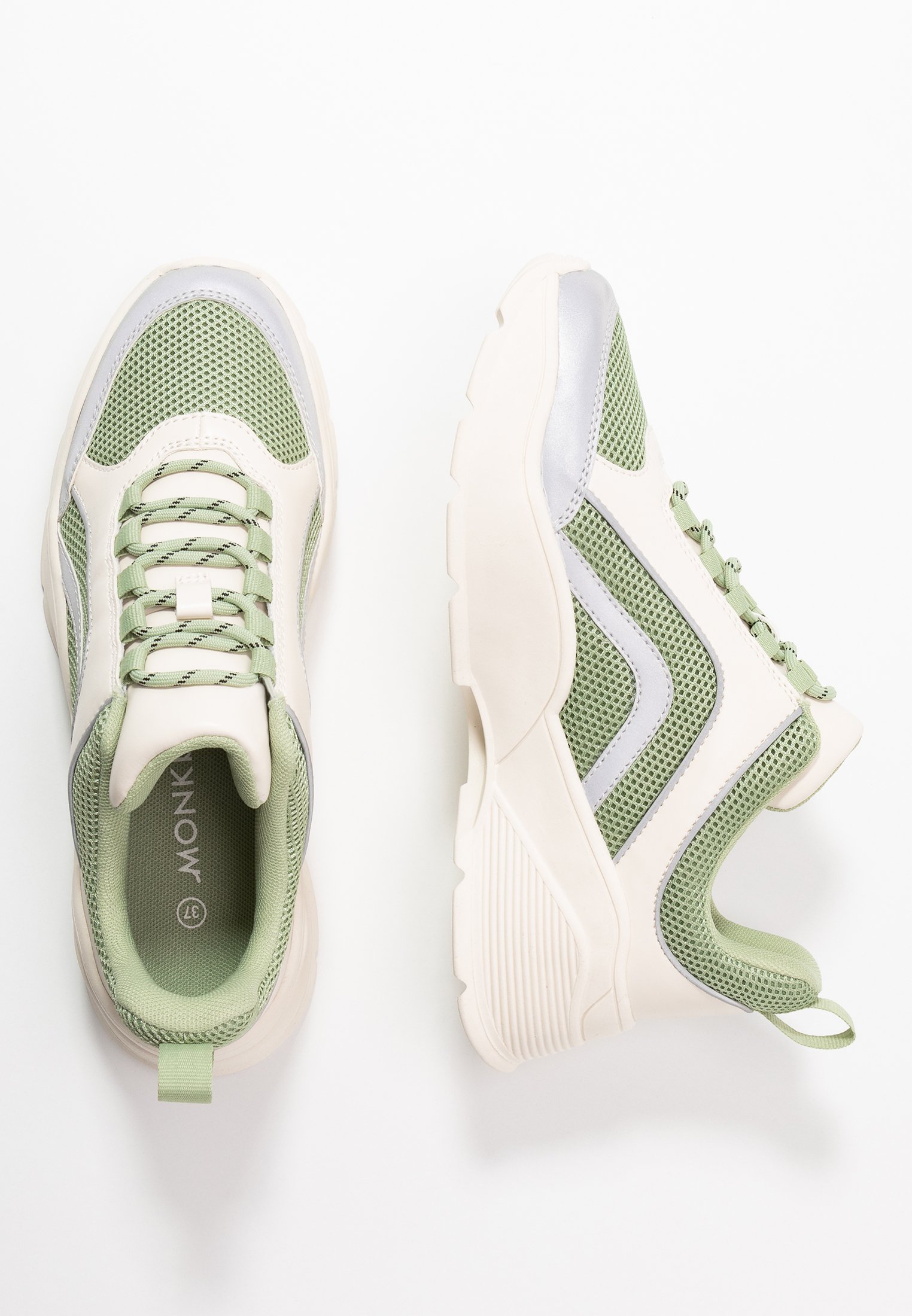 Monki RITVA Joggesko greenwhite Zalando.no Monki RITVA Joggesko greenwhite Zalando.no