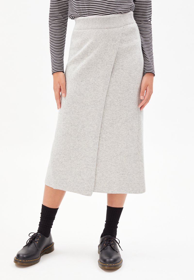 Damen Jeansröcke | ARMEDANGELS SVAAVA SVAAVA A-Linien-Rock light grey melange-oatmilk/grau-meliert - SA36571 Damen Jeansröcke | ARMEDANGELS SVAAVA SVAAVA A-Linien-Rock light grey melange-oatmilk/grau-meliert - SA36571
