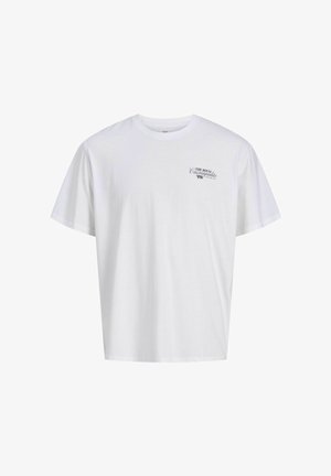 Fehér, rövid ujjú, kerek nyakú póló, bal mellrészen kis fekete felirattal: "The Royal Commonolite".