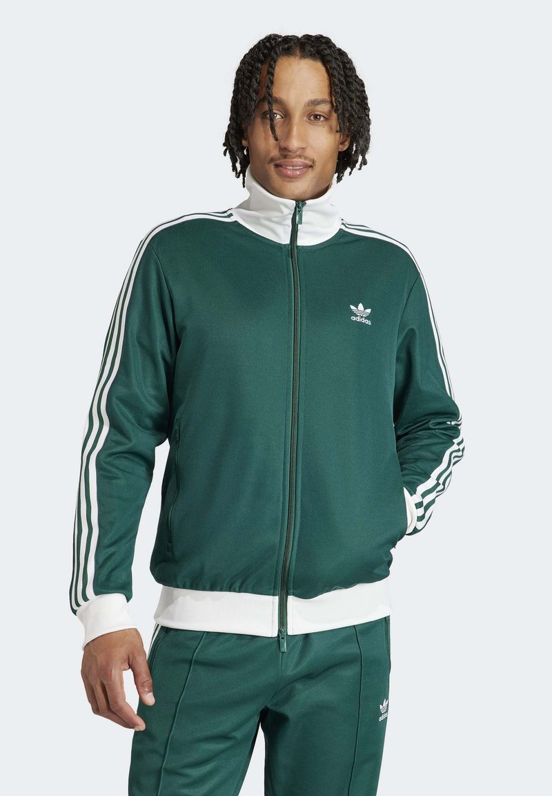 adidas Originals Majica s kapuljačom i patentnim zatvaračem - collegiate green