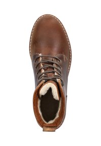 Nelson Enkellaarsjes met plateauzool - cognac