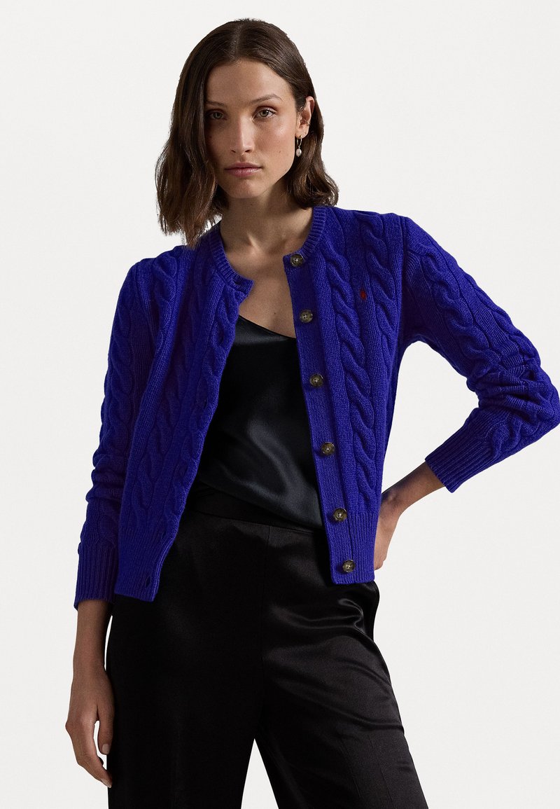 Polo Ralph Lauren - CABLE KNIT WOOL CASHMERE CARDIGAN - Strickjacke - heritage royal, Vergrößern