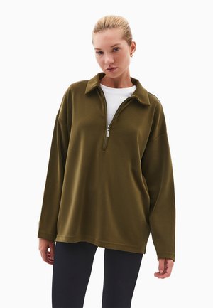 Sweatshirt - dark olive