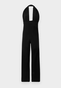 CROSS HALTER STRAIGHT LEG - Jumpsuit - black