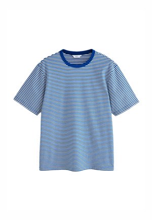 Next, REGULAR FIT - HORIZONTAL STRIPE RINGER T-SHIRT  . - T-shirt con stampa - blue