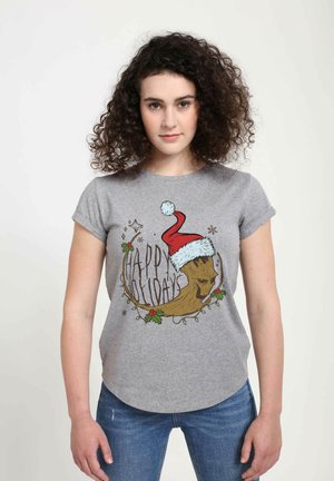 GUARDIANS OF THE GALAXY GROOT CHRISTMAS - T-shirts print - melange grey