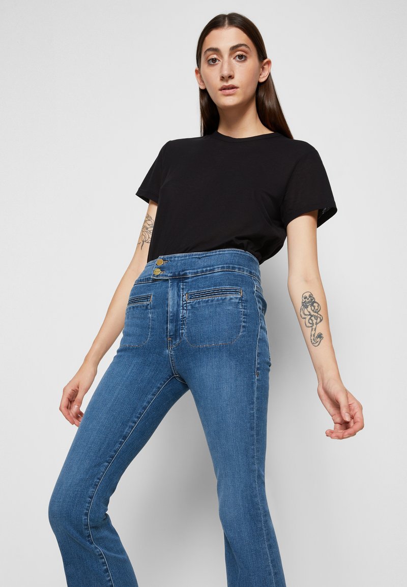 Damen Bekleidung | Frame Denim LE HARDY CROP FLARE Flared Jeans seaside/blue denim - HA26280 Damen Bekleidung | Frame Denim LE HARDY CROP FLARE Flared Jeans seaside/blue denim - HA26280