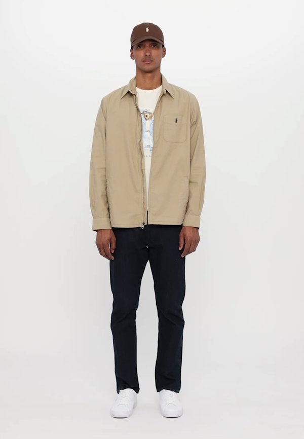 GARMENT-DYED OXFORD OVERSHIRT - Light jacket - beige3