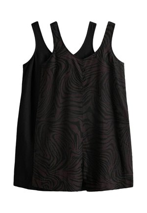 REGULAR FIT - 2 PACK SLEEVELESS  MINI PLAYSUITS - Jumpsuit - black animal print