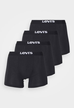 Sorte boxer briefs med blødt stof, elastisk talje med "Levi's" logo og en tætsiddende pasform. Pakken inkluderer fire par.