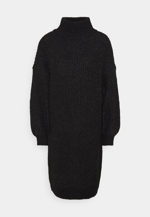 NMROBINA HIGH NECK DRESS - Jumper dress - dark grey