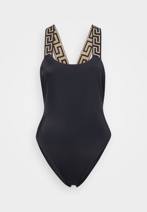 Versace SWIM ONE PIECE VITA NEW LOGO - Swimsuit - black