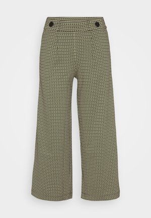JDY Petite JDYGEGGO MIA CHECK PANT - Nadrágok - tapioca/kalamata