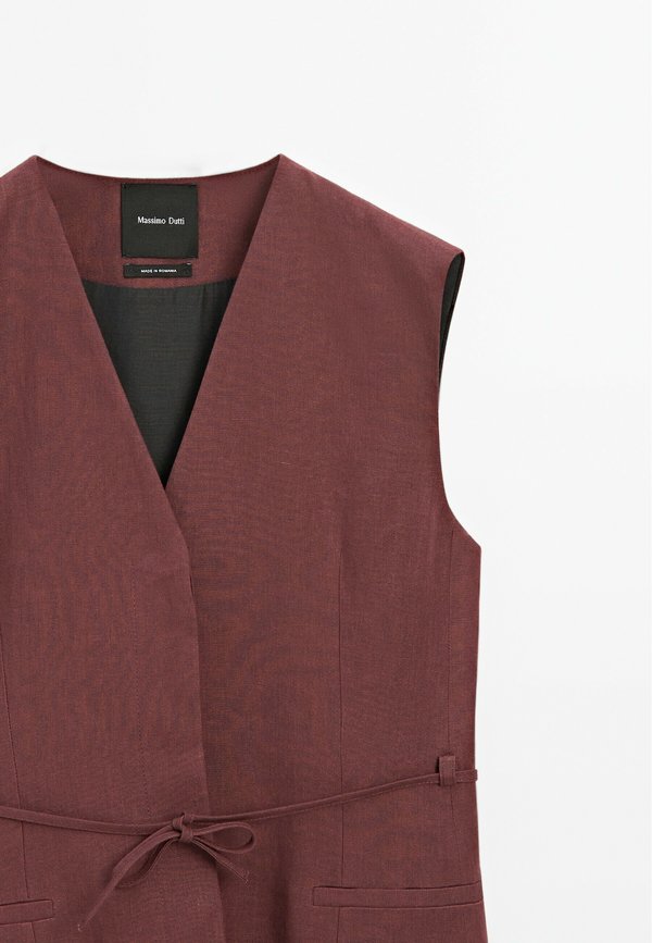 Waistcoat - mottled bordeaux3